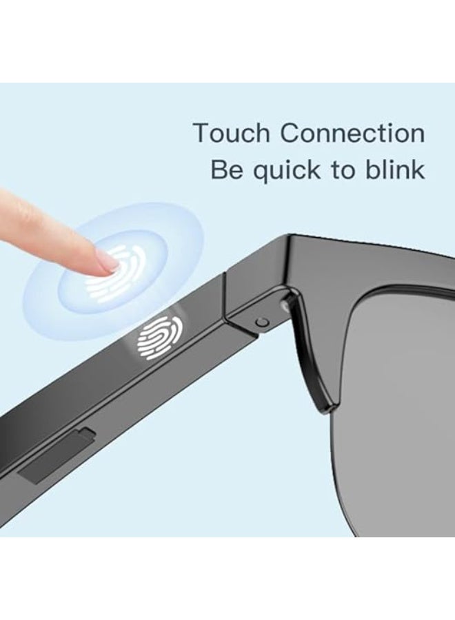 Smartbarry TY01 Wireless Bluetooth Smart Glasses – Open-Ear Audio Sunglasses with Built-in Speakers & Mic, Polarized UV Protection, Hands-Free Calling, Touch Control, Lightweight Smart Eyewear - Image 2